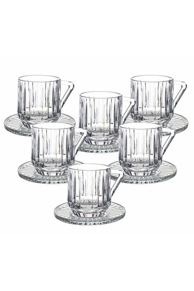 AROW Tr-4300 Moss 12 Piece Glass Cup Set for 6 People