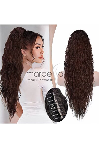 Marpessa Tokalı Kabarık Dalgalı At Kuyruğu - Koyu Kahve