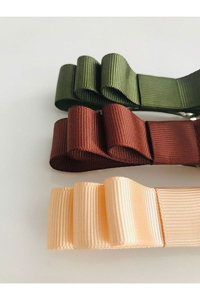 Demeter Collection Stylish Automatic Hair Clip Set of 3 - Brown, Cream, Green