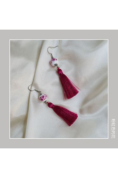 by Merry Asian Style Tassel Earrings - Tassel Detailed Earrings