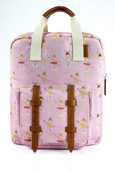 SUNSHINE Pink Ballerina Pattern Kindergarten Nursery Daily Use Children Backpack Baby Bag
