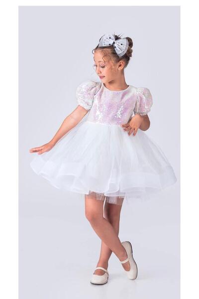 STAR GOGO KİDS Star Gogo Kids Kız Çocuk Prenses Abiye Elbise (TOKA HEDİYELİDİR.)