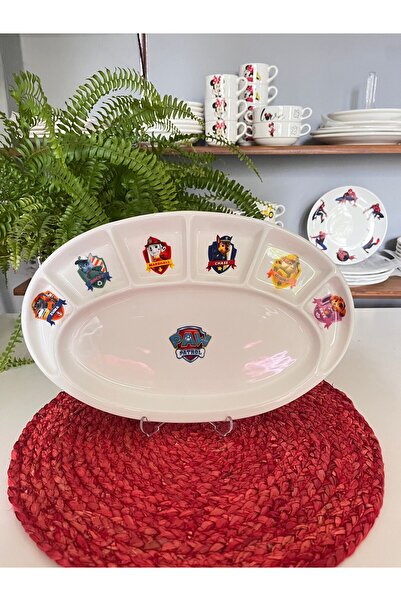 TEBAK COLLECTION طبق قهوة بنمط باو باترول مكون من 7 أقسام