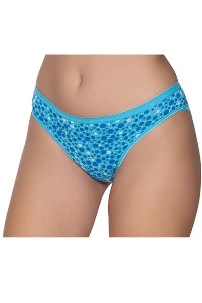 PİERLES Pachet de 6 chiloți bikini colorați din lycra cu modele geometrice pentru femei