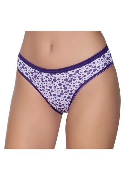 Pi Giyim Pachet de 6 chiloți bikini colorați din lycra cu modele geometrice pentru femei