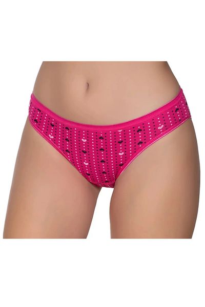 PİERLES Pachet de 6 chiloți de bikini colorați cu inimă din lycra cu buline
