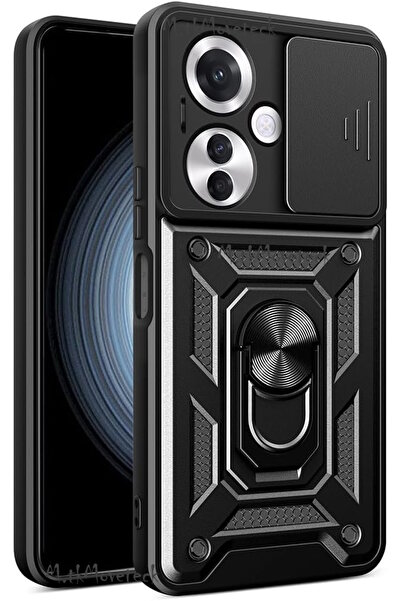 m.tk moveteck Oppo Reno 11F Kılıf Kamera Korumalı Sürgülü Yüzüklü Armor Milit...