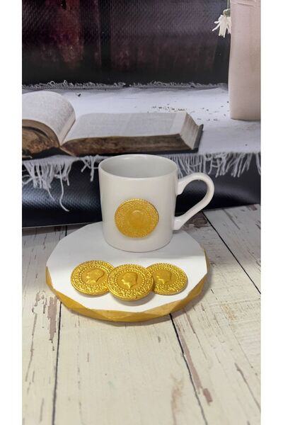 Süs Dükkanı Gold Themed Design Cup Model