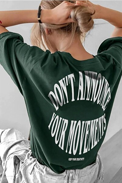 MODARİCH Tricou Dont -nefti verde, imprimat, decolteu, imprimat, maneca scurt...