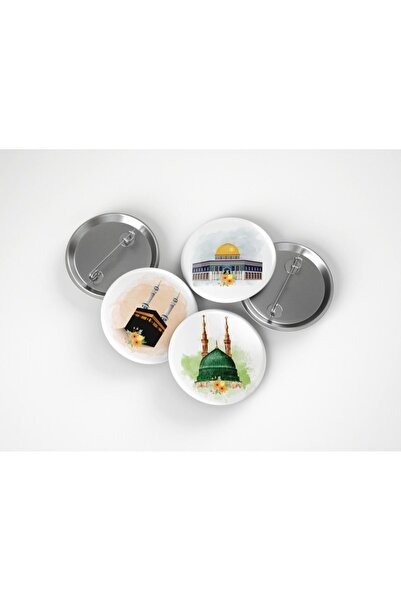 Genç Box 3'lü Mescid Rozet Seti 2 (Kâbe-i Muazzama - Mescidi Nebevî - Mescidi...
