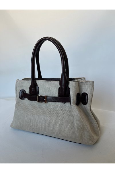 melecco Straw Model Large Wide Multi-Colored Hand and Shoulder Bag Beach Casual and Stylish Bag Women's Gift Bag