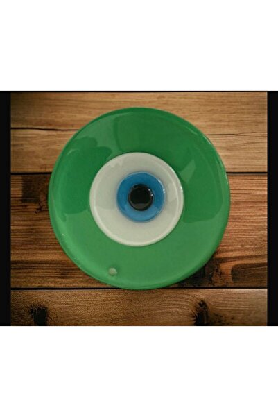 Emek Bohem Home Yeşil renkli Cam Nazar Boncuğu El Yapımı Duvar Dekoru 12 cm