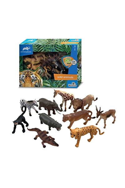 RAMO'S STORE Vahşi Hayvan Seti 10 Parça Aslan,,zürafa,fil,timsah,zebra Ve Fazlası Vardem Wild Animals Toys