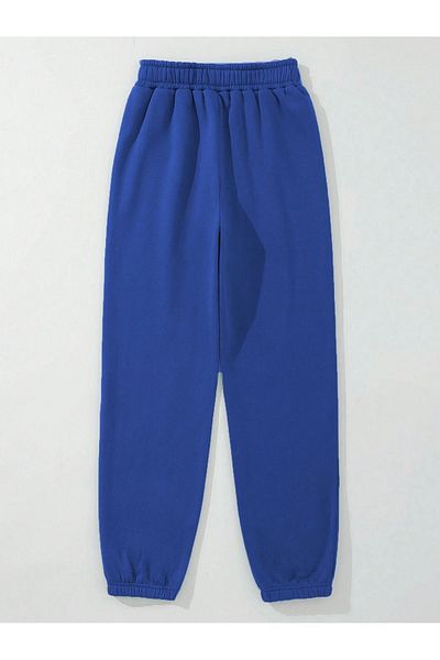 Mythologie Daytona Beach Sax Blue Jogger Sweatpants - High Waist, Rubber Leg Winter