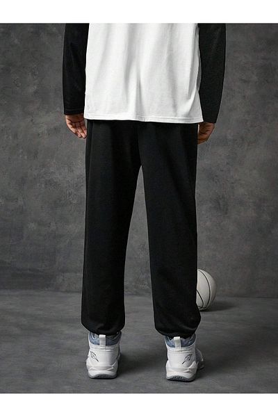 Mythologie 2 Pack Space Jam Sweatpants Jogger - Μαύρο εμπριμέ λαστιχένιο πόδι ψηλόμεσο καλοκαίρι