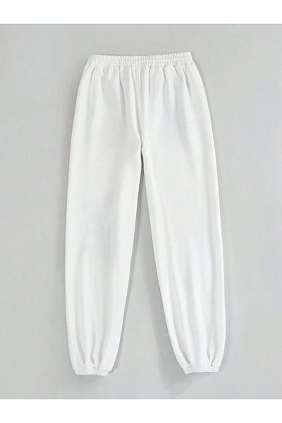 Mythologie Energetic Sweatpants Jogger - Λευκό εμπριμέ λαστιχένιο πόδι ψηλόμεσο χειμώνα