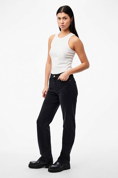 PIECES PCKELLY MW STRAIGHT JEANS BL102 NOOS