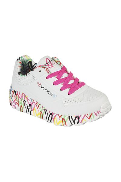 SKECHERS Velké dívčí bílé sportovní boty