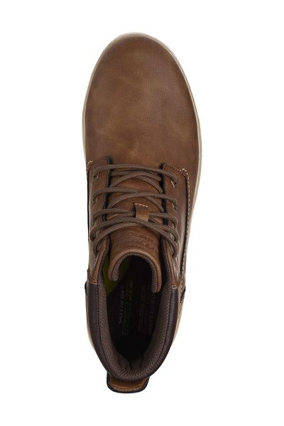 SKECHERS Hnědé kozačky a kozačky
