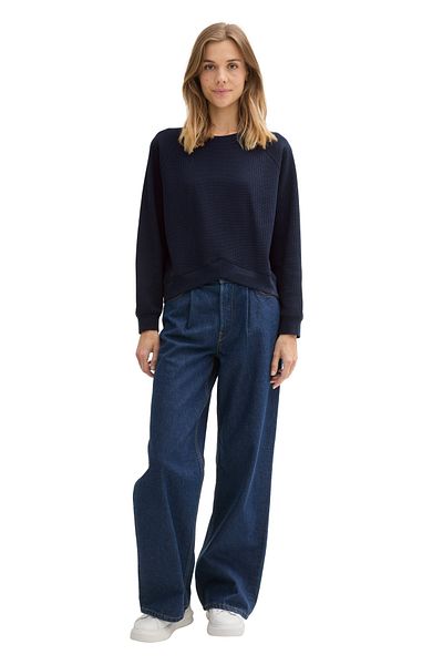 Tom Tailor Denim Hanorac cu gât crew - Potrivire relaxată