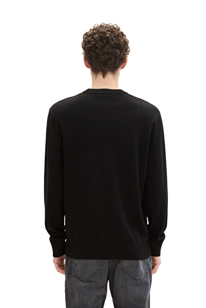 Tom Tailor Denim Πλεκτή μπλούζα Basic Crewnneck