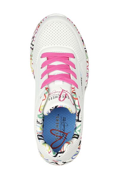 SKECHERS Velké dívčí bílé sportovní boty