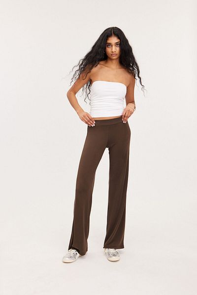 Monki Ellie Cupro Fabric Trousers