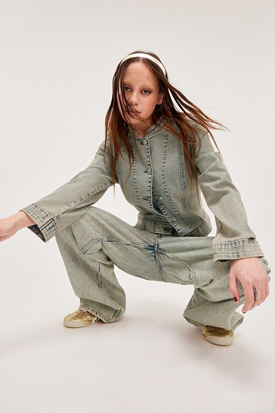Monki IMOO Wide Cut Jean Pants