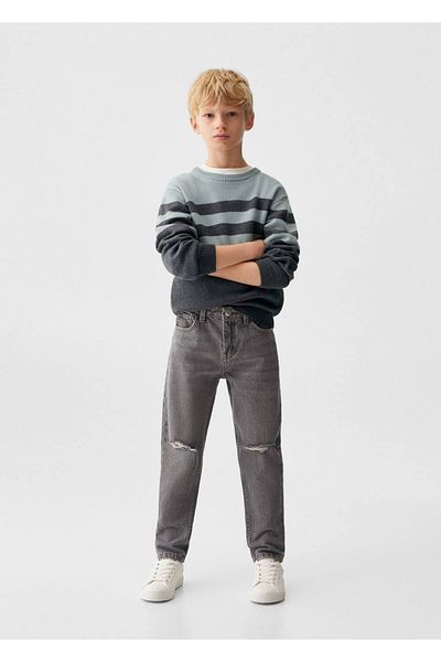 MANGO Kids Pulover negru pentru copii