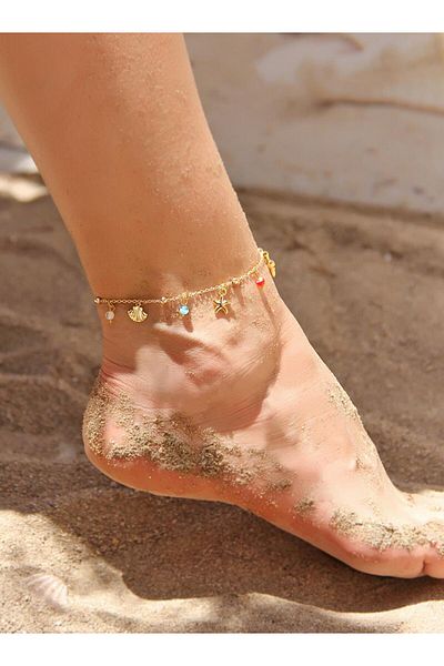 Klips Concept Murano Bead Anklet Sea Objects