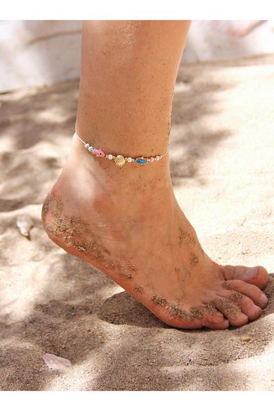 Klips Concept Colorful Enameled Fish Objects - Anklet