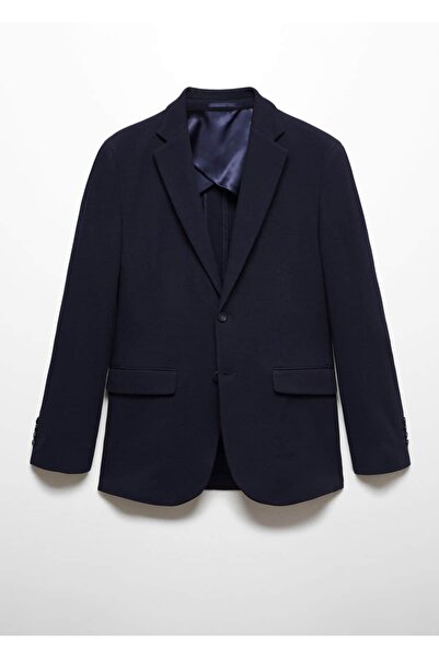 MANGO Man Dar Kesimli Kalıplı Pamuklu Blazer Ceket