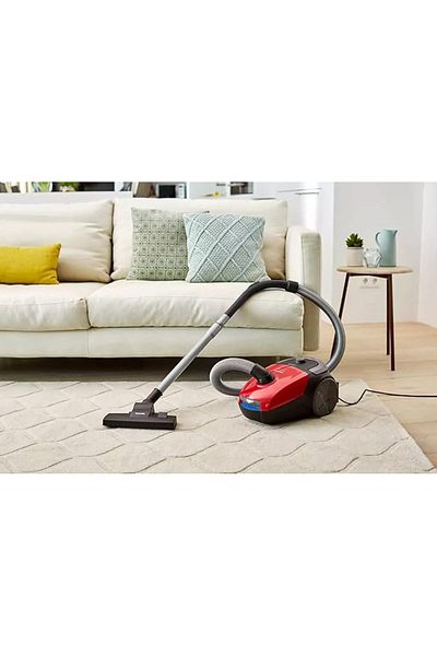 Philips مكنسة كهربائية معبأة سلسلة 2000 - 1800 واط، قوة شفط 300 واط، 3 لتر، أحمر/أسود - FC8293/61