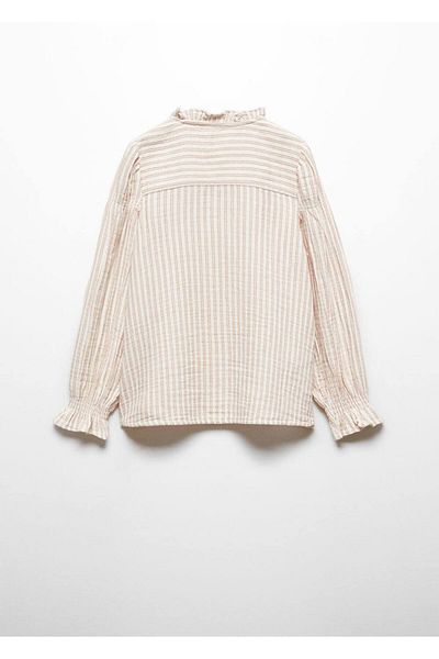 MANGO Kids GESTREIFTES BAUMWOLLHEMD