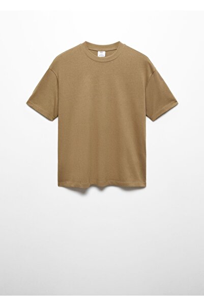 MANGO Man %100 pamuklu rahat kesim basic tişört