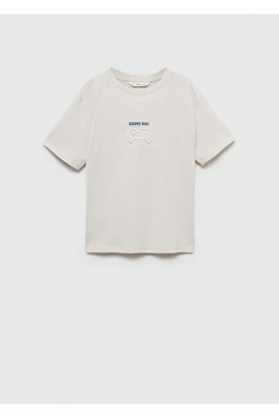 MANGO Kids Βαμβακερό μπλουζάκι με σχέδια