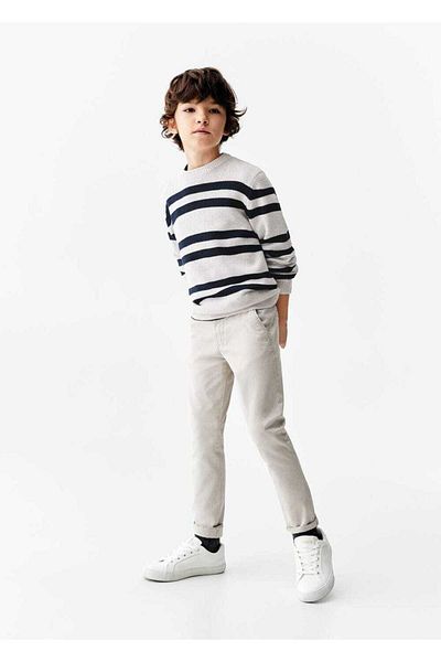 MANGO Kids Gestreifter Strickpullover