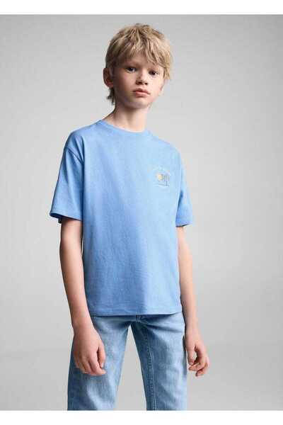 MANGO Kids Blue T-Shirt for Kids