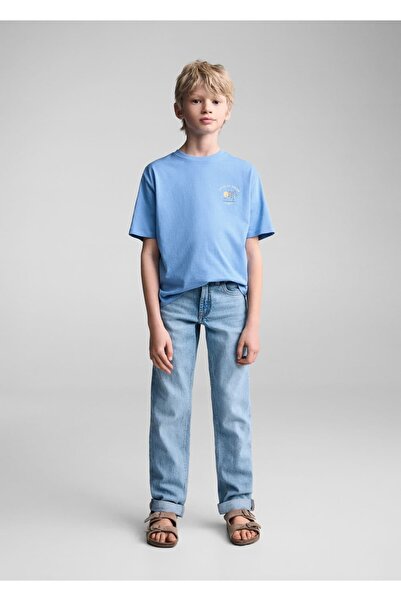 MANGO Kids Blue T-Shirt for Kids