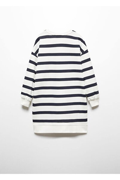 MANGO Kids Çizgili Sweatshirt Elbise