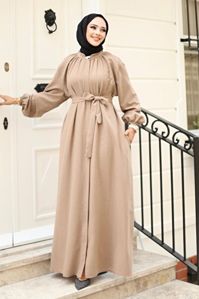 MİSSKAYLE Mink Ferace 4423 - Κρυφό φερμουάρ και λεπτομέρεια ζώνης