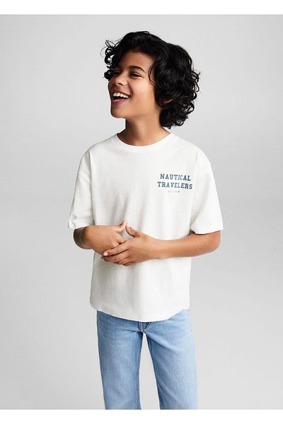 MANGO Kids Μπλουζάκι με μήνυμα