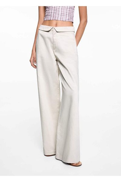 Mango Teen Ecru Pants for Kids