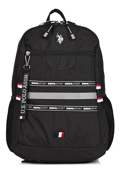U.S. Polo Assn. Πόλο Ασν. Plçan24198 - Σχολικό Μαύρο Σακίδιο Πλάτης