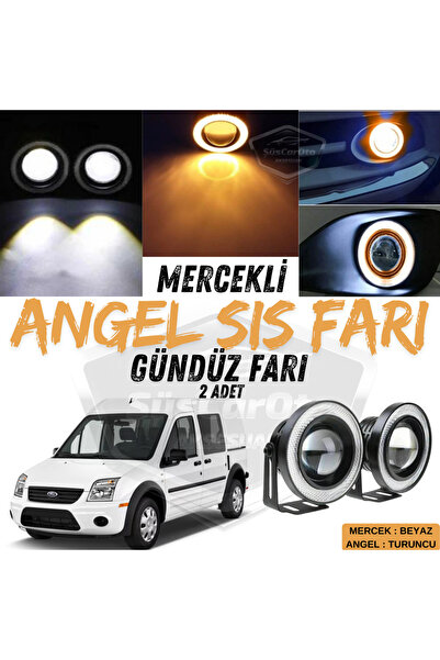 ŞüsCarOto Aksesuar Ford Connect 2002-2013 Uyumlu Mercekli Angel Sis Farı Meta...