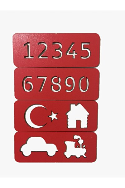 Trendy Toys Eğitici Ahşap Çizgi Çalışmaları Sayılar Ve Şekiller Montessori El Kası Geliştirme