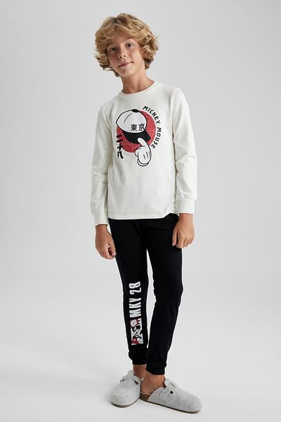 DeFacto Disney Mickey & Minnie Boy's Long Sleeve Pajama Set - A6731a823au
