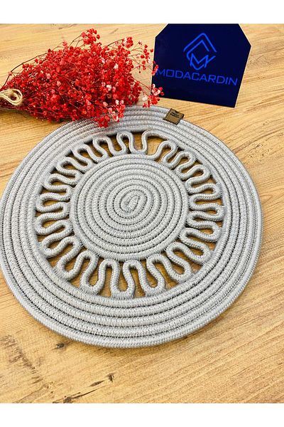 my doğa store American Service Jute Charger Presentation Plate Coaster