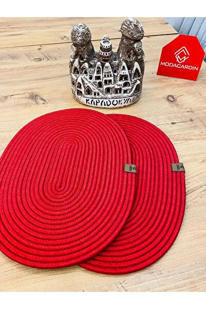 Genel Markalar hasır jüt sunum tabak altlığı  amerikan servis oval supla 2 li