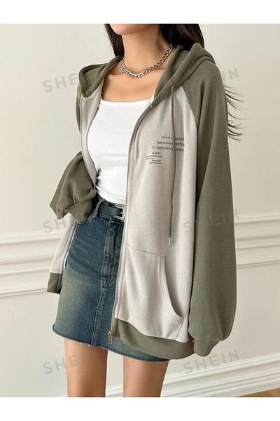 Machetta Unisex Χειμερινή ζακέτα με κουκούλα με κουκούλα με στάμπα στην πλάτη και μπροστά - Raglan Sleeve Hoodie